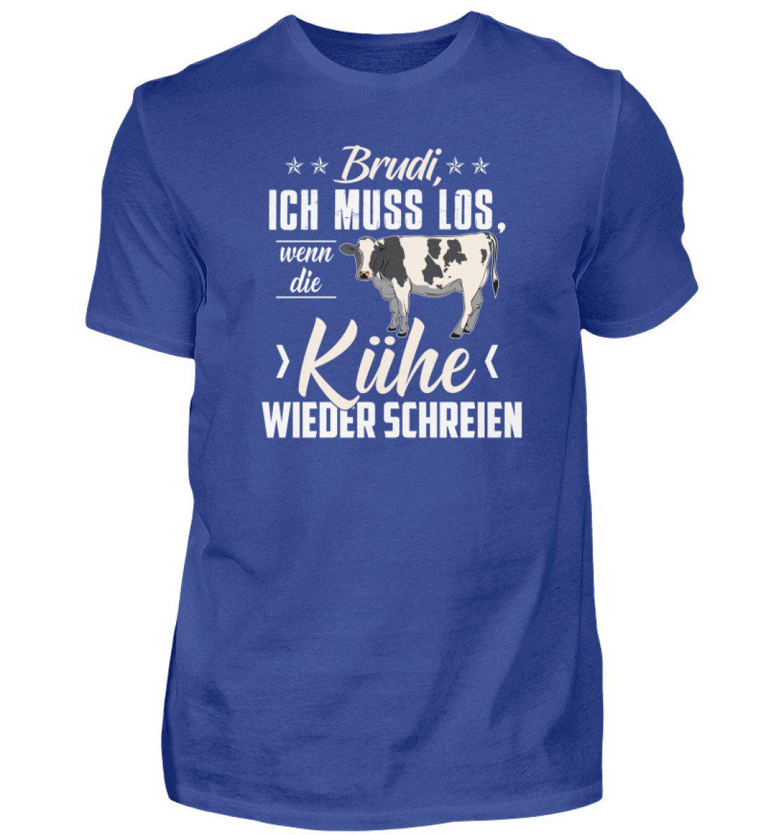 Brudi ich muss los Kühe · Herren T-Shirt-Herren Basic T-Shirt-Royal Blue-S-Agrarstarz