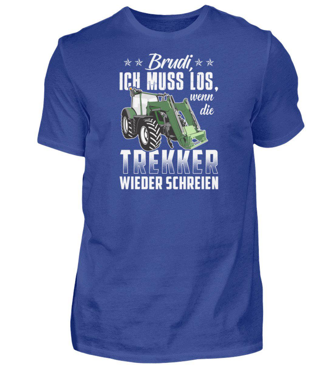 Brudi ich muss los Trekker · Herren T-Shirt-Herren Basic T-Shirt-Royal Blue-S-Agrarstarz