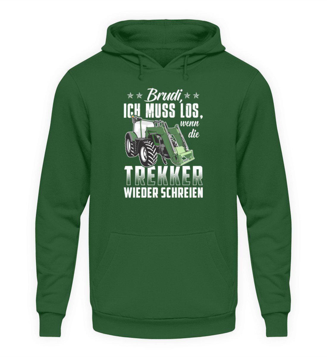 Brudi ich muss los Trekker · Unisex Kapuzenpullover Hoodie-Unisex Hoodie-Bottle Green-S-Agrarstarz