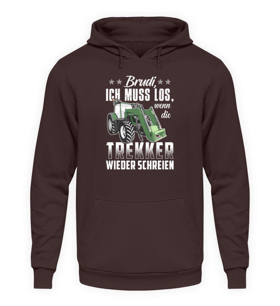 Brudi ich muss los Trekker · Unisex Kapuzenpullover Hoodie-Unisex Hoodie-Hot Chocolate-S-Agrarstarz