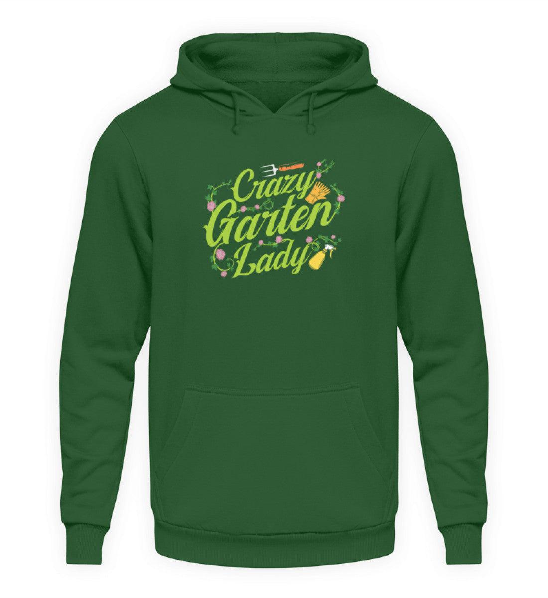 Crazy Garten Lady · Unisex Kapuzenpullover Hoodie-Unisex Hoodie-Bottle Green-S-Agrarstarz
