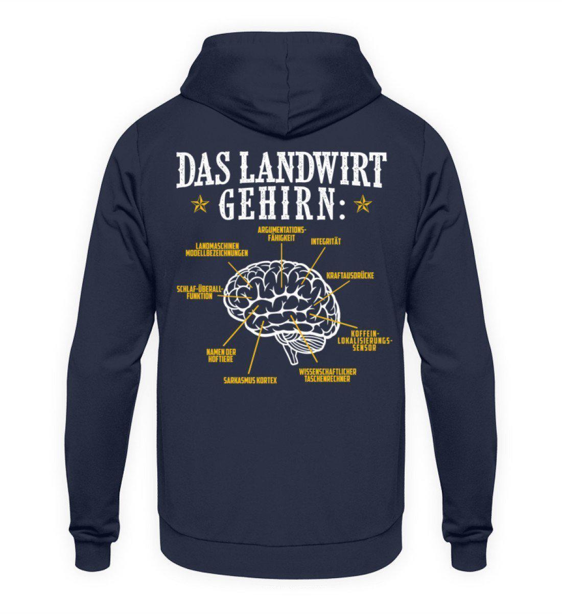 Das Landwirt Gehirn · Unisex Kapuzenpullover Hoodie-Unisex Hoodie-Oxford Navy-L-Agrarstarz