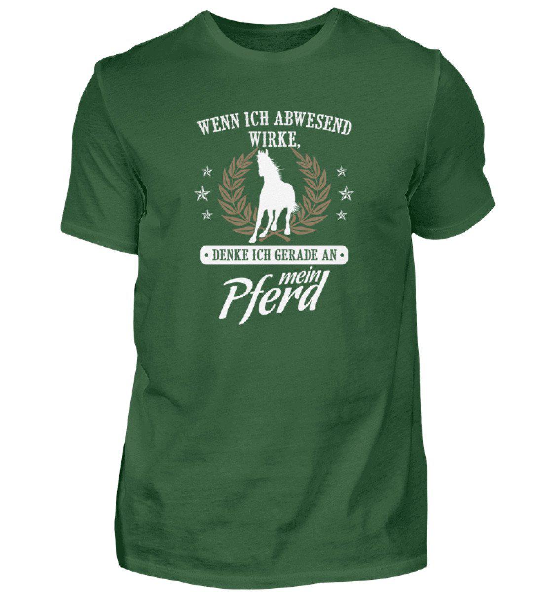Denke an mein Pferd · Herren T-Shirt-Herren Basic T-Shirt-Bottle Green-S-Agrarstarz
