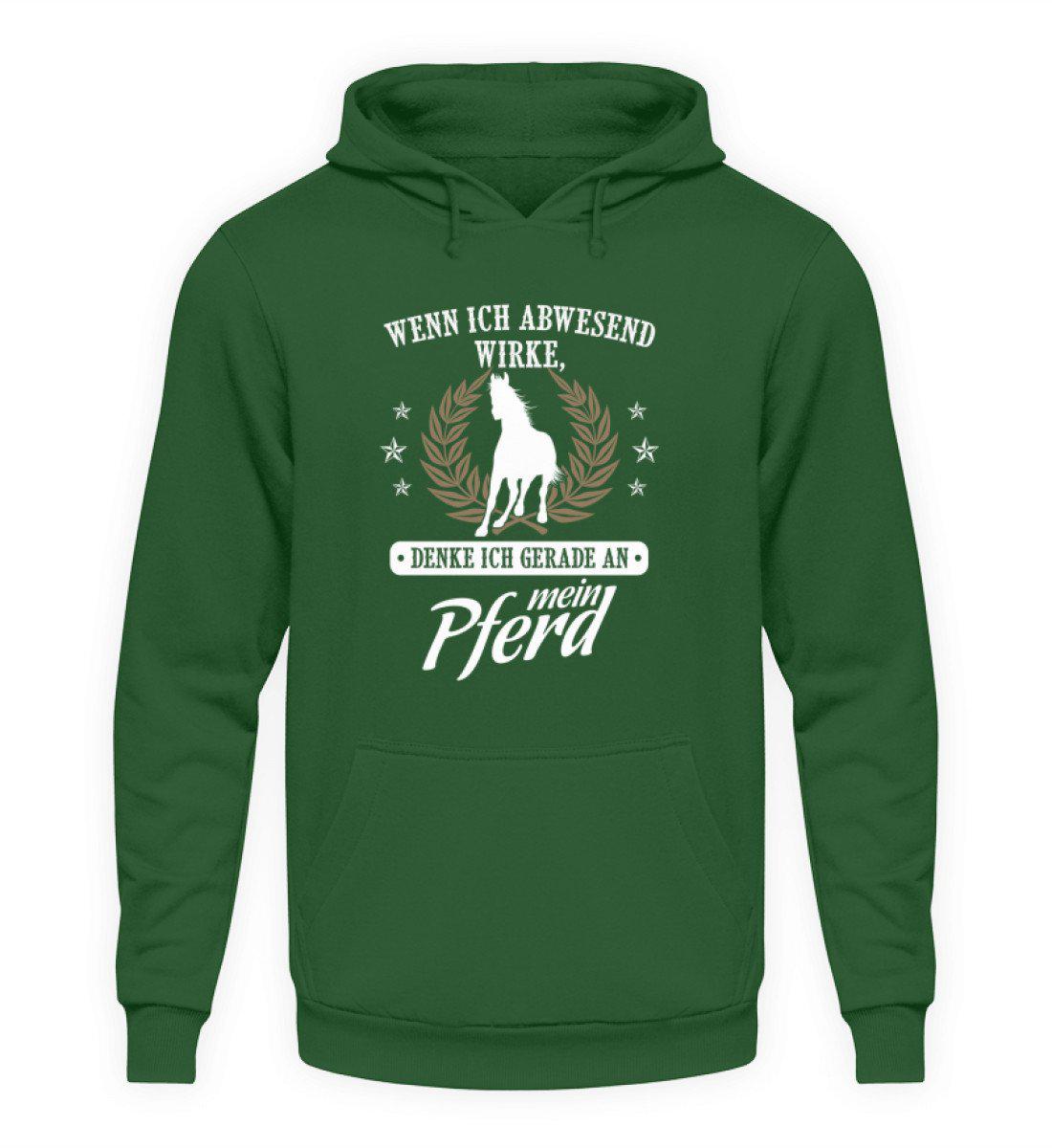 Denke an mein Pferd · Unisex Kapuzenpullover Hoodie-Unisex Hoodie-Bottle Green-S-Agrarstarz