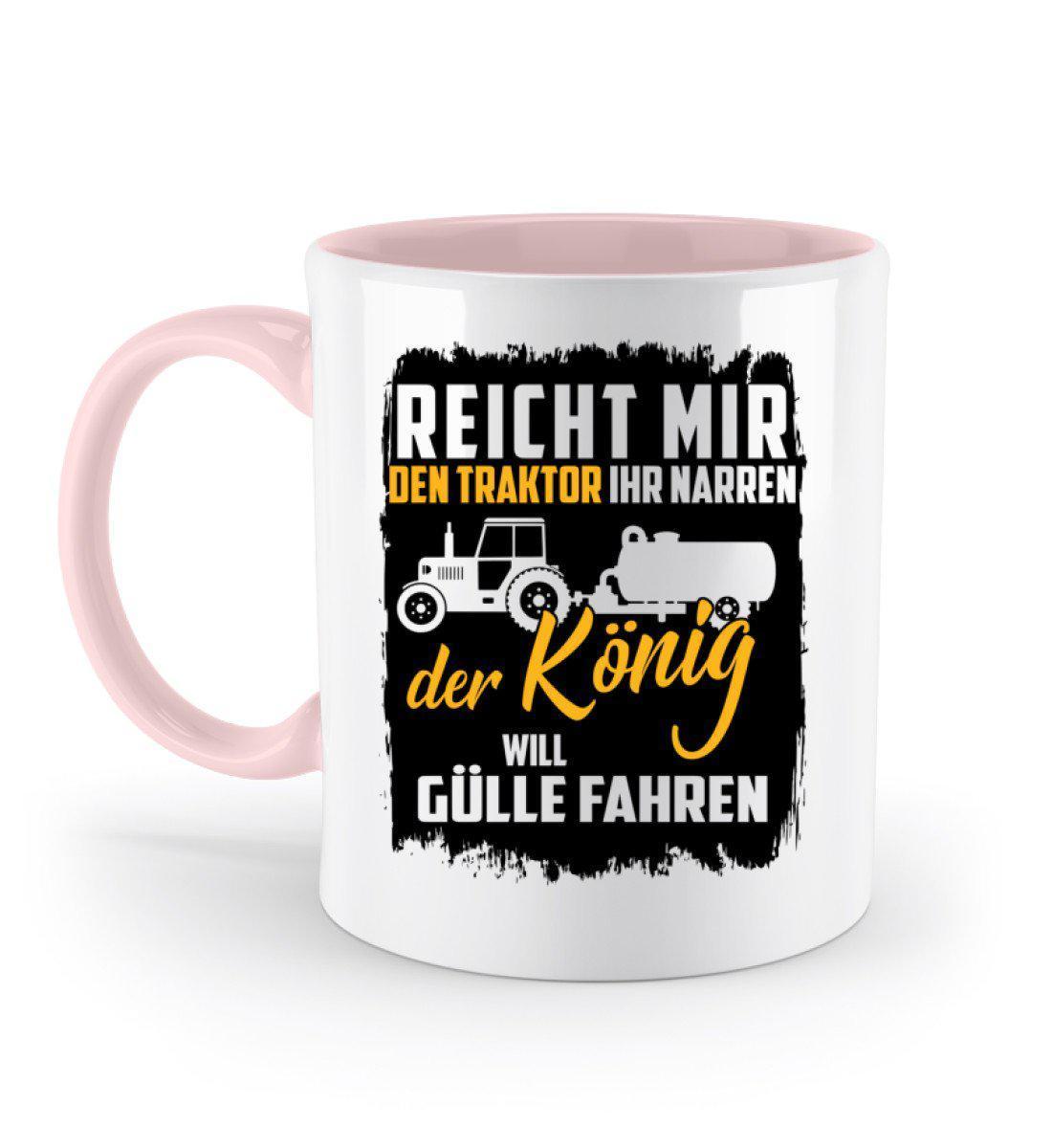 Der König will Gülle fahren · Keramik Tasse zweifarbig-Keramik Tasse Zweifarbig-Powder Pink-330ml-Agrarstarz