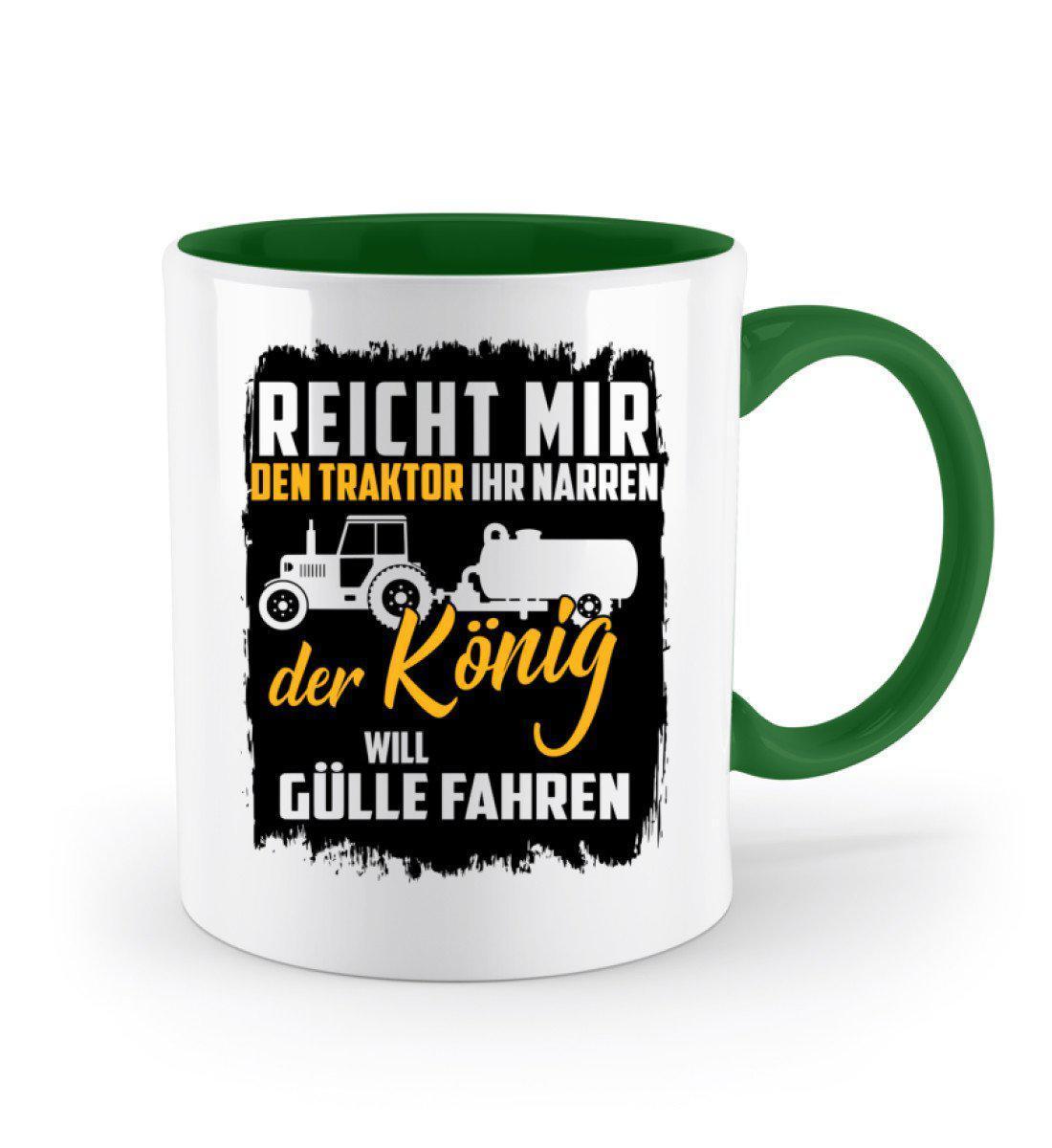 Der König will Gülle fahren · Keramik Tasse zweifarbig-Keramik Tasse Zweifarbig-Agrarstarz