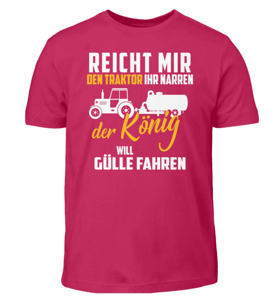 Der König will Gülle fahren · Kinder T-Shirt-Kinder T-Shirt-Sorbet-3/4 (98/104)-Agrarstarz