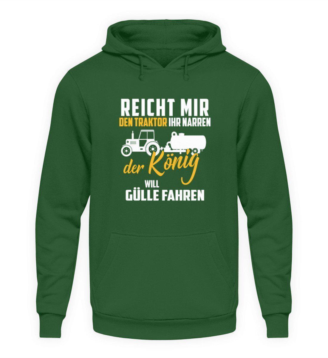 Der König will Gülle fahren · Unisex Kapuzenpullover Hoodie-Unisex Hoodie-Bottle Green-L-Agrarstarz