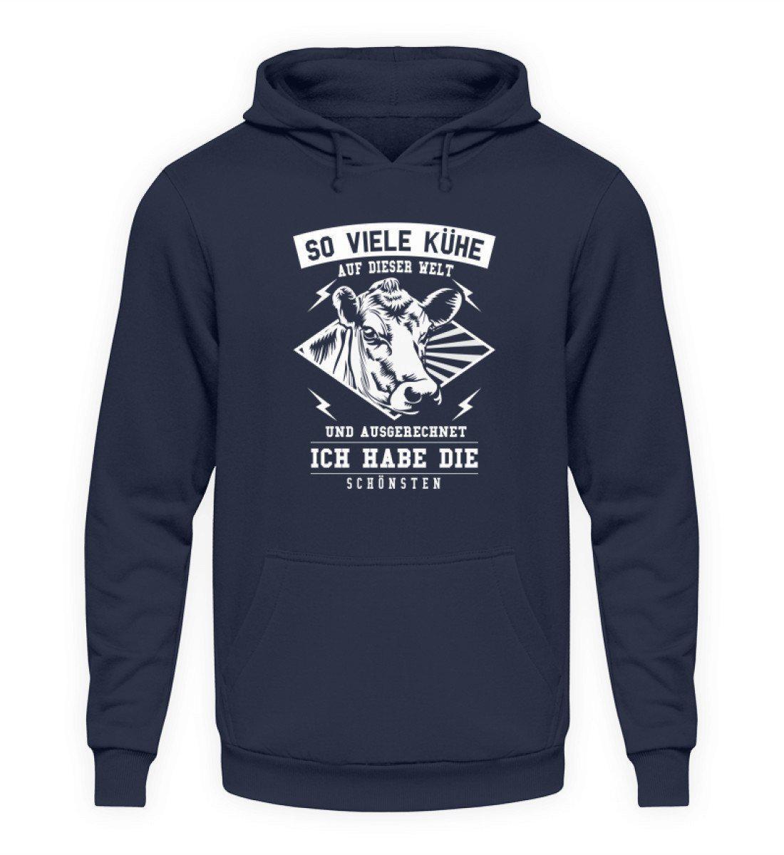 Die schönste Kuh · Unisex Kapuzenpullover Hoodie-Unisex Hoodie-Oxford Navy-L-Agrarstarz