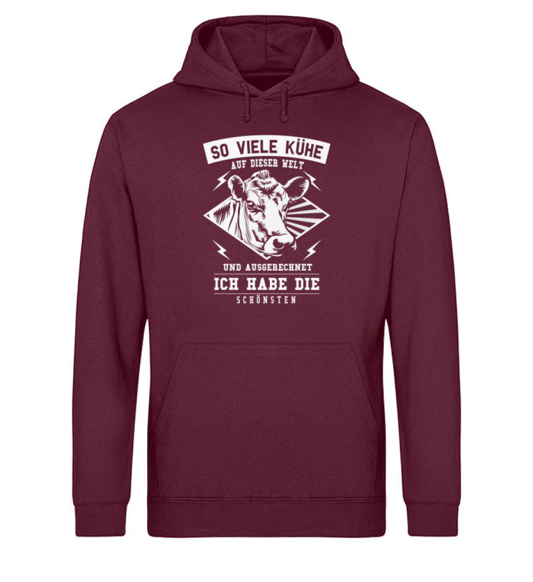 Die schönste Kuh · Unisex Organic Hoodie-Drummer Hoodie ST/ST-Burgundy-XS-Agrarstarz