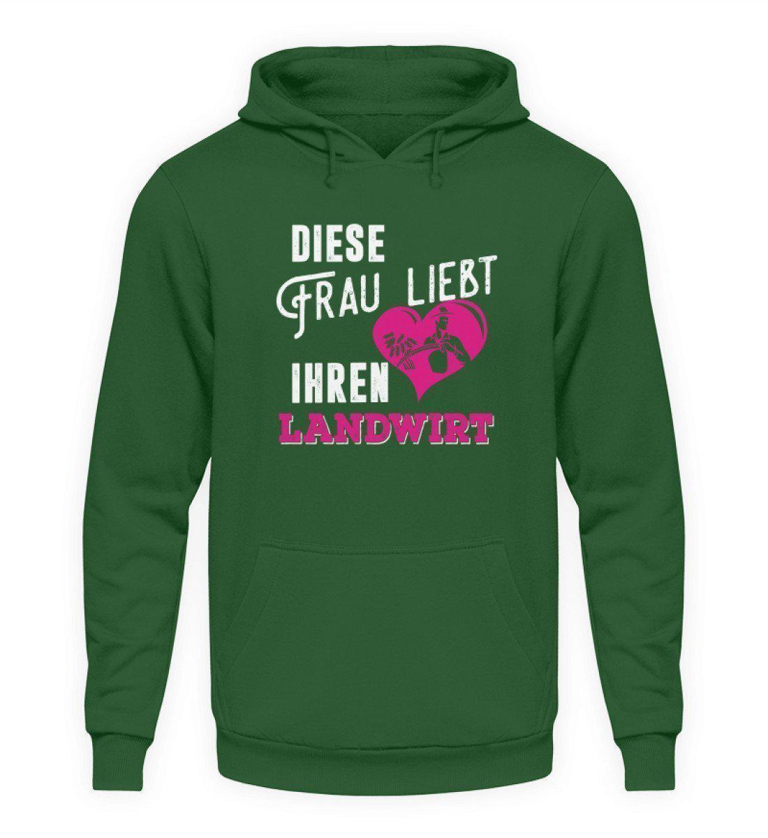 Diese Frau liebt ihren Landwirt · Unisex Kapuzenpullover Hoodie-Unisex Hoodie-Bottle Green-L-Agrarstarz