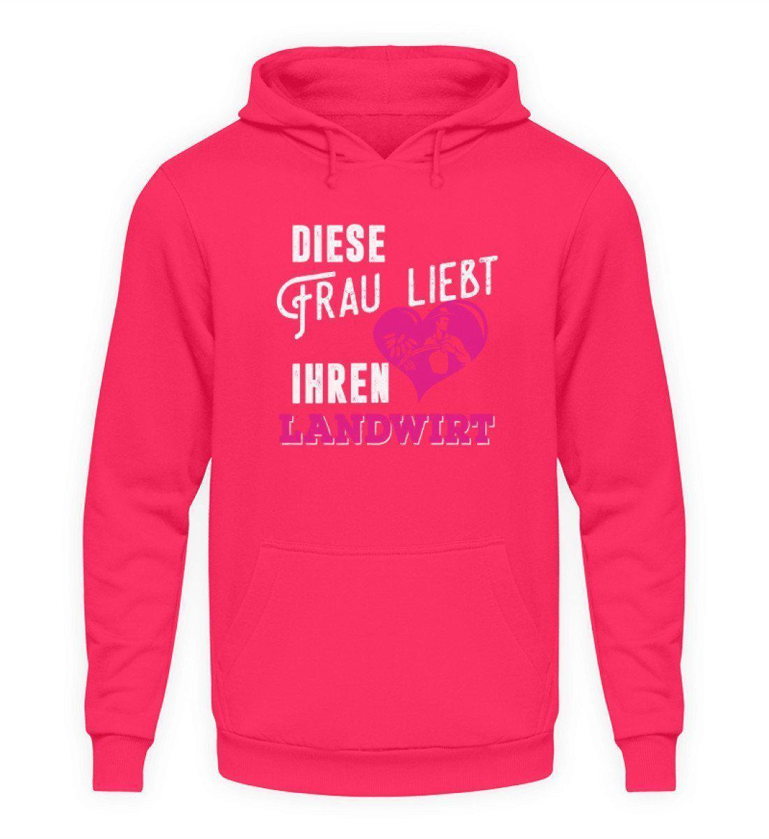 Diese Frau liebt ihren Landwirt · Unisex Kapuzenpullover Hoodie-Unisex Hoodie-Hot Pink-L-Agrarstarz