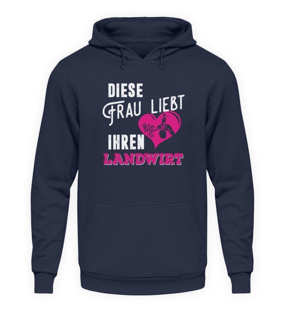 Diese Frau liebt ihren Landwirt · Unisex Kapuzenpullover Hoodie-Unisex Hoodie-Oxford Navy-L-Agrarstarz