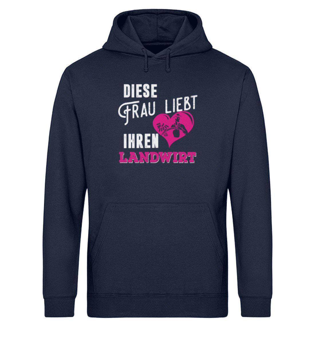 Diese Frau liebt ihren Landwirt · Unisex Organic Hoodie-Drummer Hoodie ST/ST-French Navy-XS-Agrarstarz