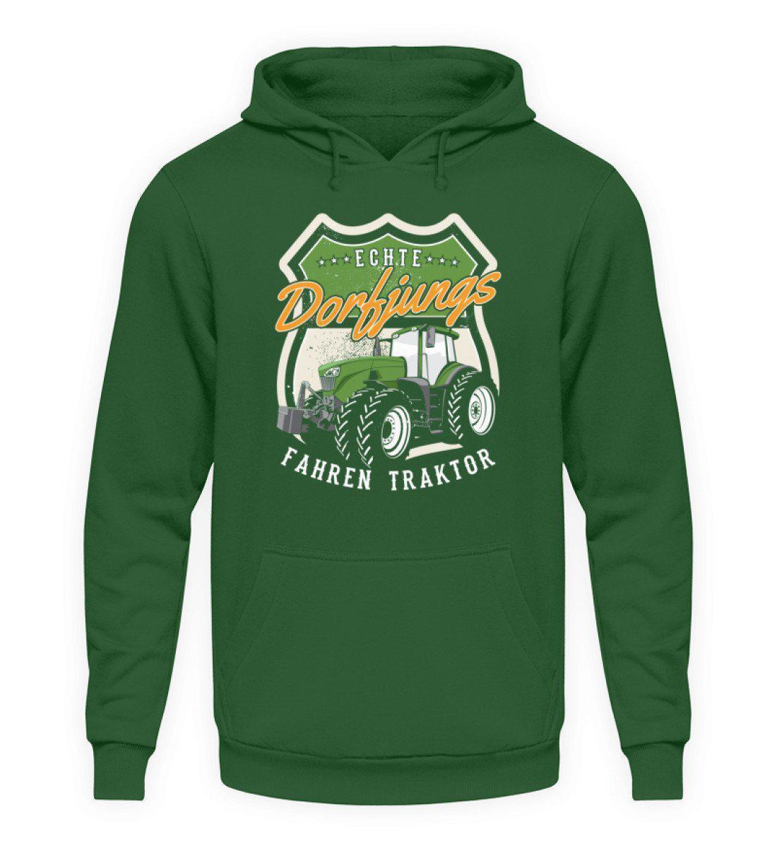Dorfjungs fahren Traktor · Unisex Kapuzenpullover Hoodie-Unisex Hoodie-Bottle Green-S-Agrarstarz