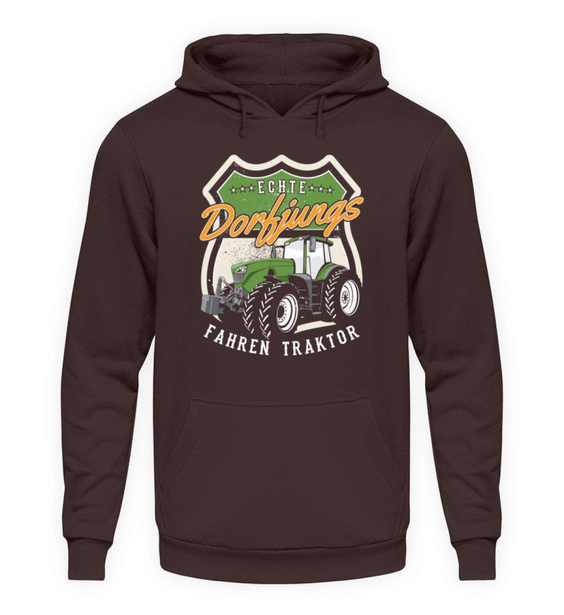 Dorfjungs fahren Traktor · Unisex Kapuzenpullover Hoodie-Unisex Hoodie-Hot Chocolate-S-Agrarstarz