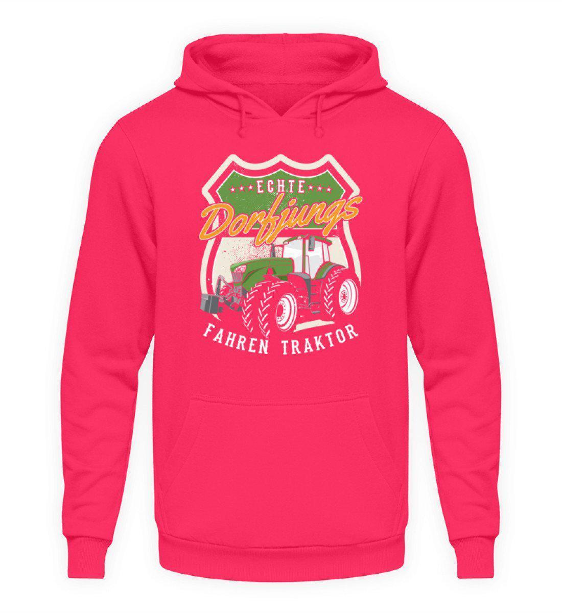 Dorfjungs fahren Traktor · Unisex Kapuzenpullover Hoodie-Unisex Hoodie-Hot Pink-S-Agrarstarz