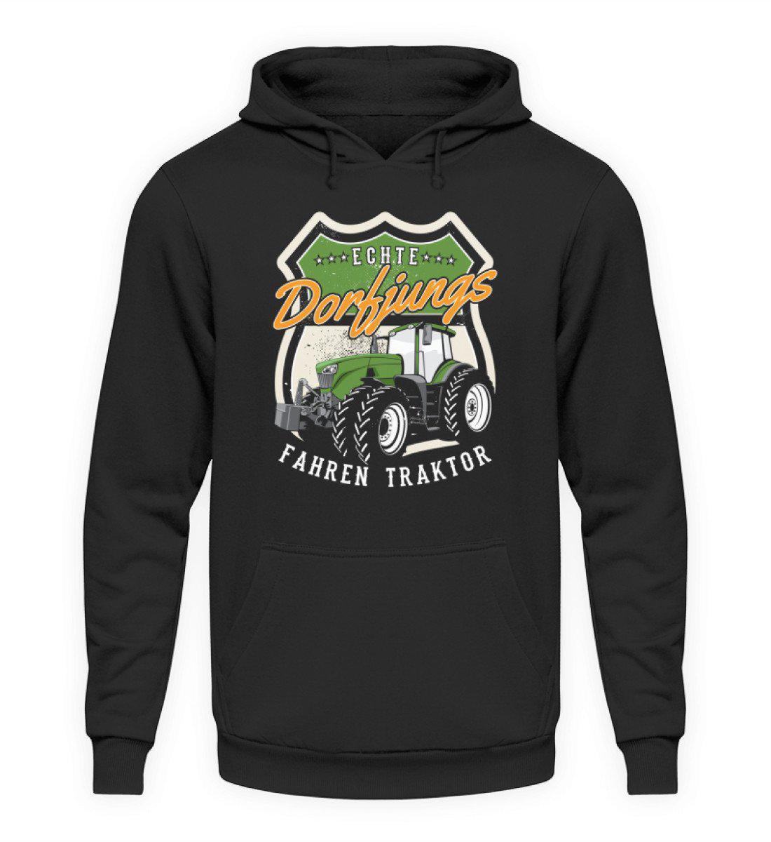 Dorfjungs fahren Traktor · Unisex Kapuzenpullover Hoodie-Unisex Hoodie-Jet Black-S-Agrarstarz