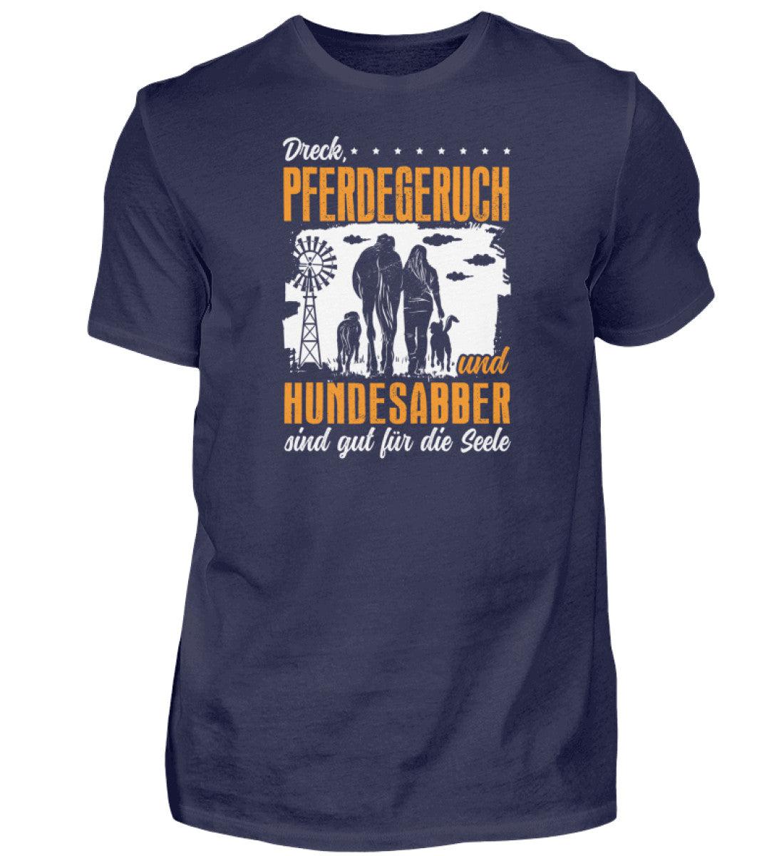 Dreck, Pferdegeruch und Hundesabber · Herren T-Shirt-Herren Basic T-Shirt-Navy-S-Agrarstarz