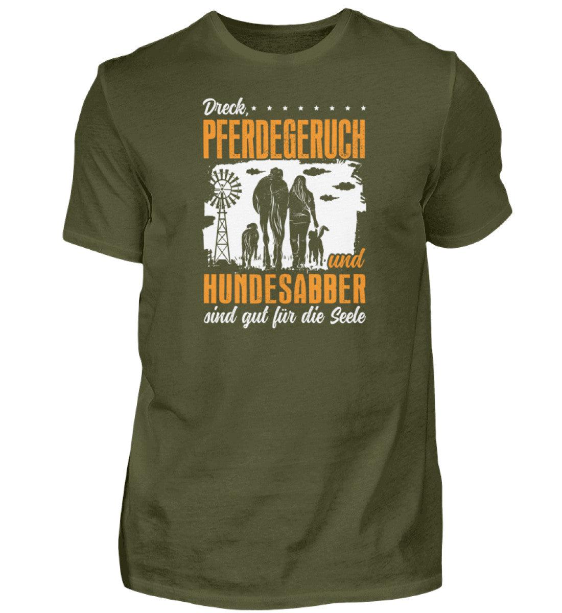 Dreck, Pferdegeruch und Hundesabber · Herren T-Shirt-Herren Basic T-Shirt-Urban Khaki-S-Agrarstarz