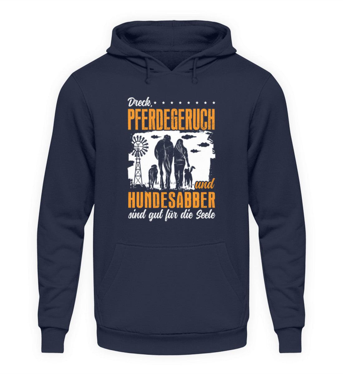 Dreck Pferdegeruch und Hundesabber · Unisex Kapuzenpullover Hoodie-Unisex Hoodie-Oxford Navy-S-Agrarstarz