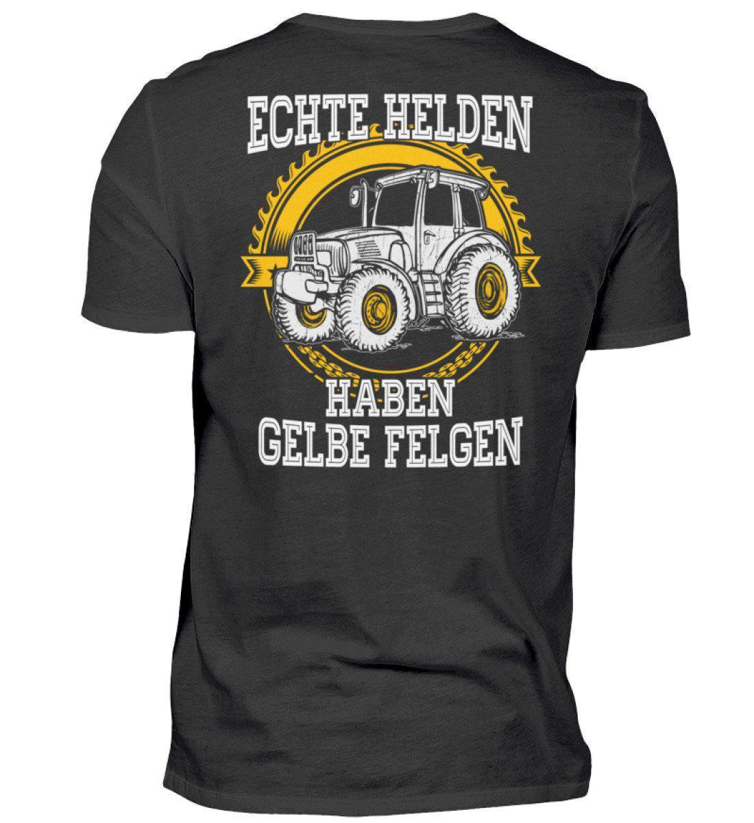 Echte Helden gelbe Felgen · Herren T-Shirt-Herren Basic T-Shirt-Black-S-Agrarstarz