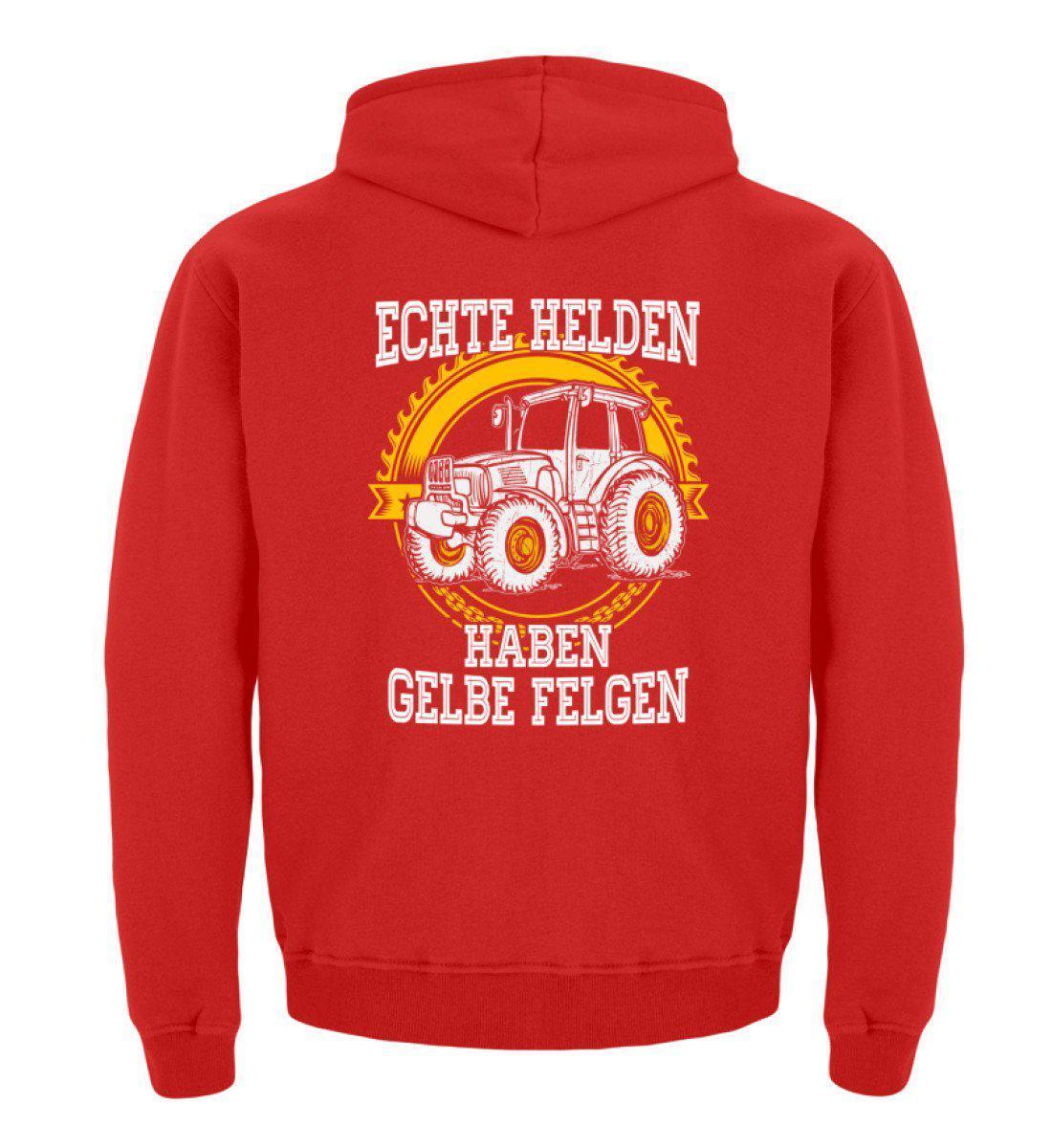 Echte Helden gelbe Felgen · Kinder Kapuzenpullover Hoodie-Kinder Hoodie-Fire Red-12/14 (152/164)-Agrarstarz