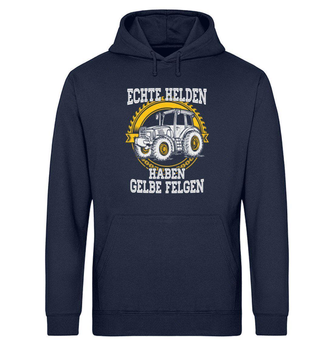 Echte Helden gelbe Felgen · Unisex Organic Hoodie-Drummer Hoodie ST/ST-French Navy-XS-Agrarstarz