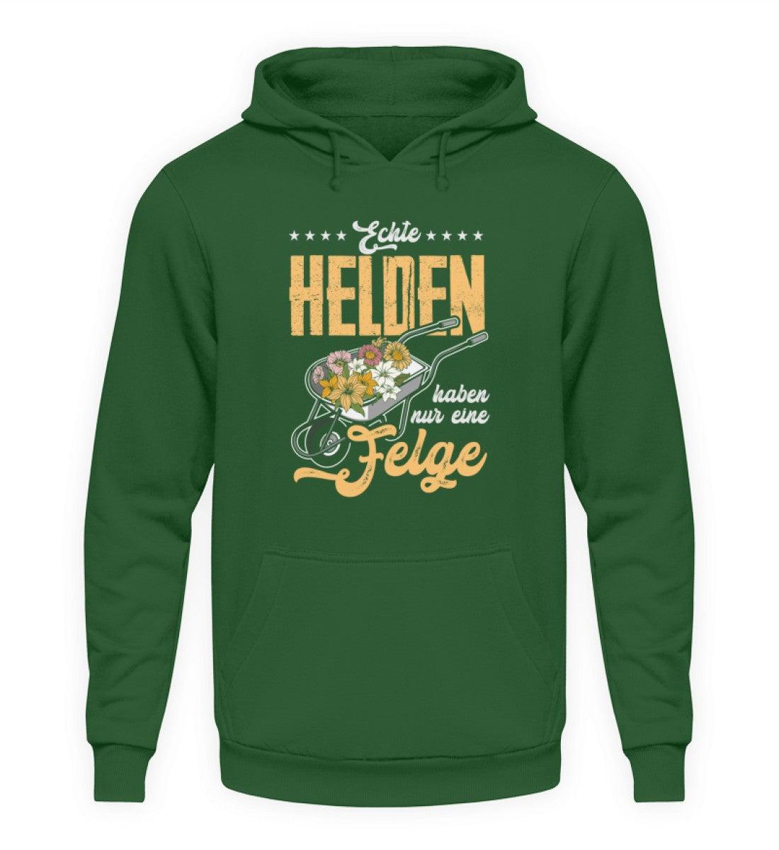 Echte Helden haben nur eine Felge · Unisex Kapuzenpullover Hoodie-Unisex Hoodie-Bottle Green-S-Agrarstarz