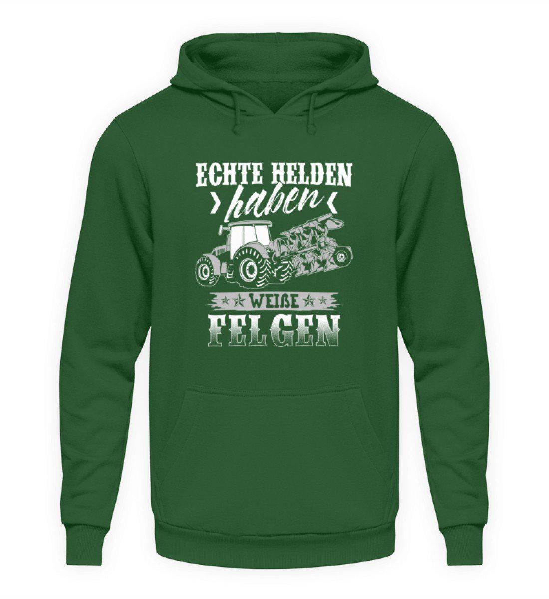 Echte Helden weiße Felgen · Unisex Kapuzenpullover Hoodie-Unisex Hoodie-Bottle Green-S-Agrarstarz