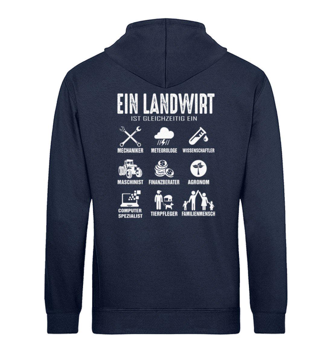 Ein Landwirt ist gleichzeitig · Unisex Organic Hoodie-Drummer Hoodie ST/ST-French Navy-XS-Agrarstarz