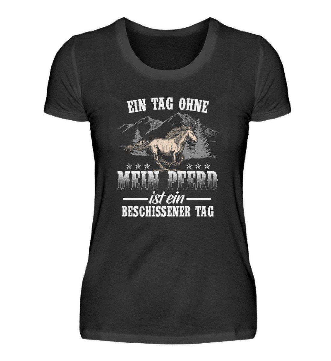 Ein Tag ohne mein Pferd · Damen T-Shirt-Damen Basic T-Shirt-Black-S-Agrarstarz