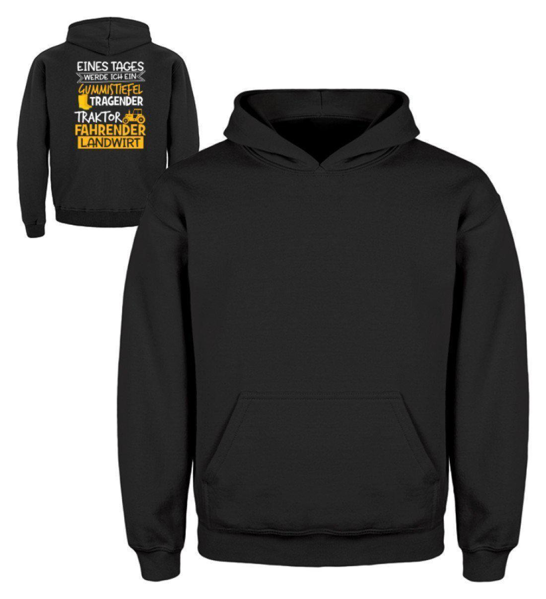 Eines Tages werde ich Landwirt · Kinder Kapuzenpullover Hoodie-Kinder Hoodie-Jet Black-3/4 (98/104)-Agrarstarz