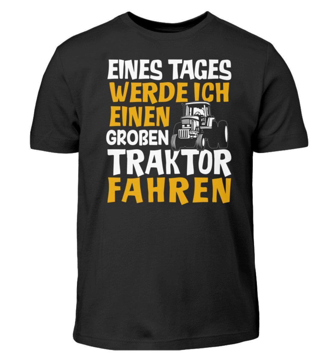 Eines Tages werde ich Traktor fahren · Kinder T-Shirt-Kinder T-Shirt-Black-3/4 (98/104)-Agrarstarz