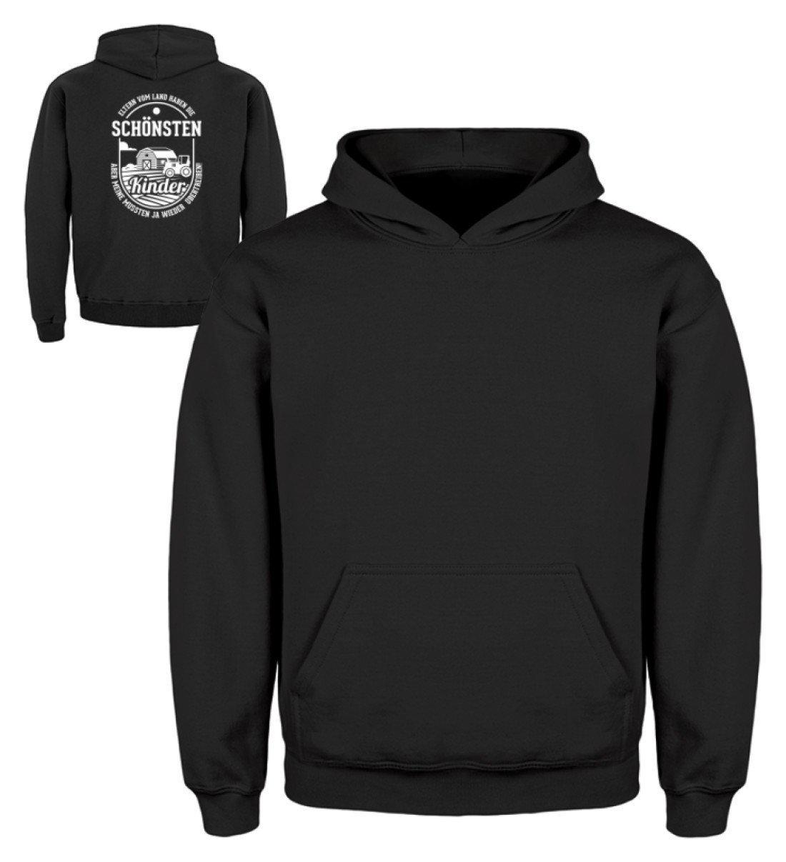 Eltern vom Land · Kinder Kapuzenpullover Hoodie-Kinder Hoodie-Jet Black-3/4 (98/104)-Agrarstarz