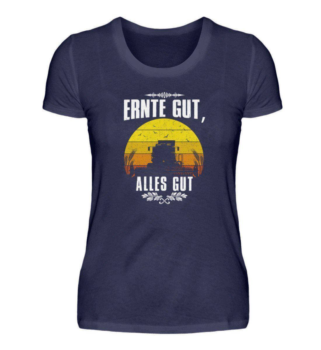 Ernte gut alles gut · Damen T-Shirt-Damen Basic T-Shirt-Navy-S-Agrarstarz