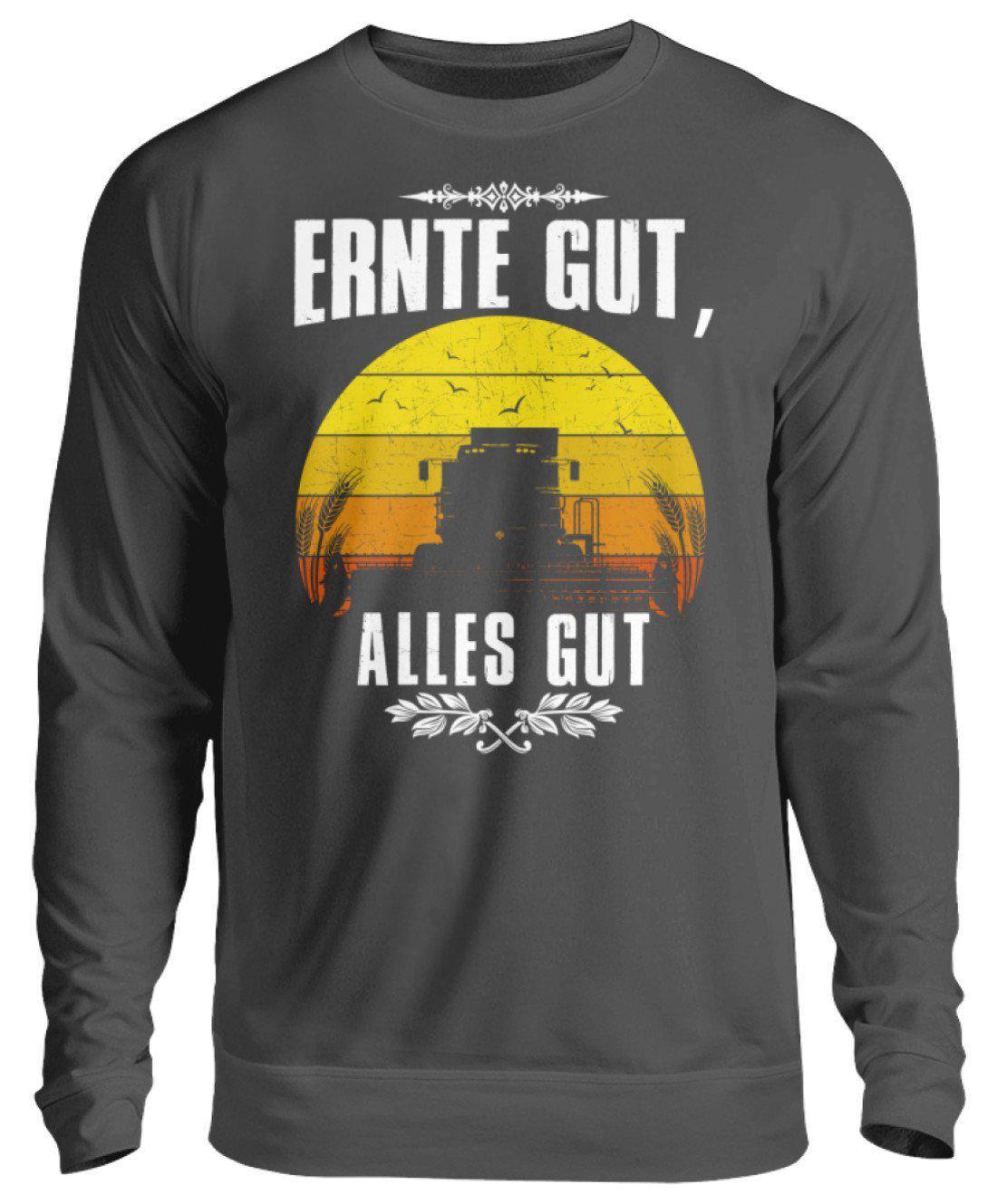 Ernte gut alles gut · Unisex Sweatshirt Pullover-Unisex Sweatshirt-Storm Grey (Solid)-S-Agrarstarz
