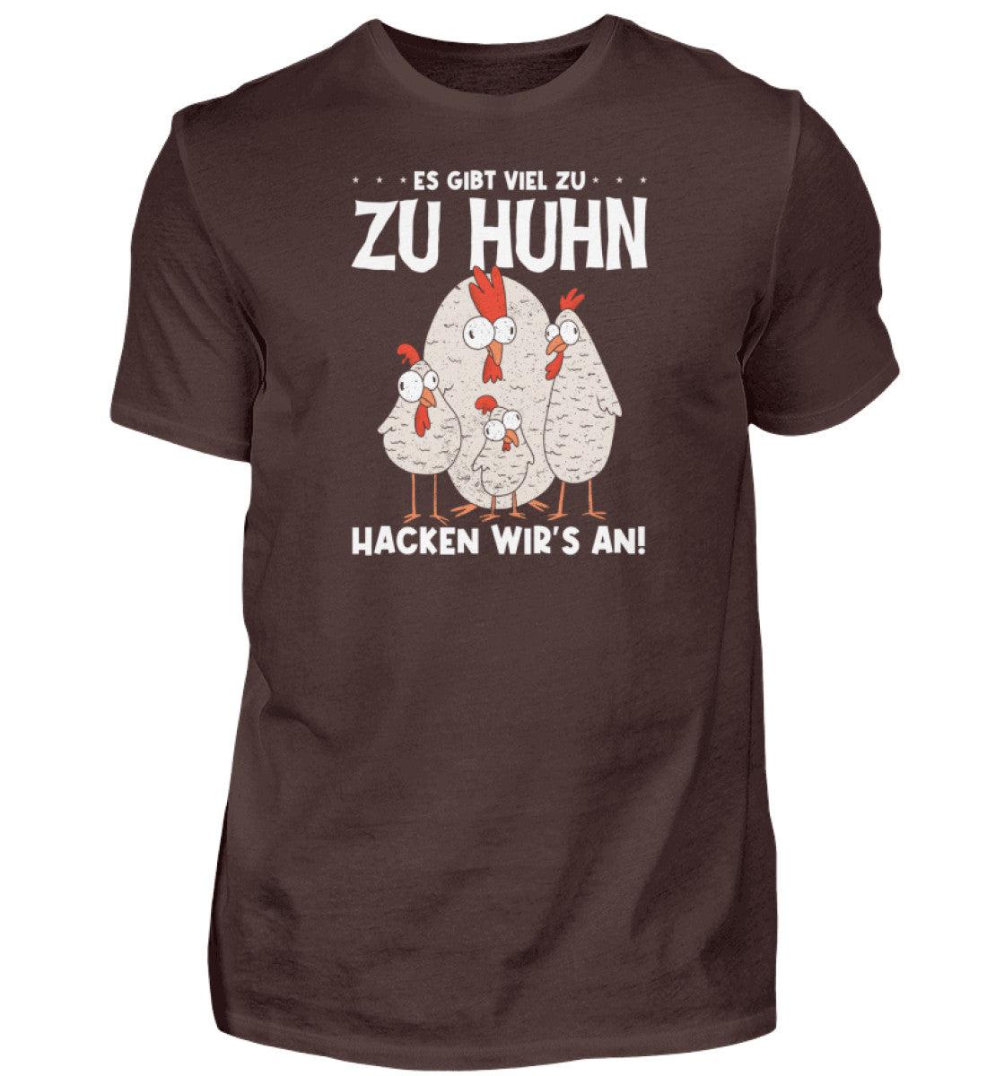 Es gibt viel zu Huhn · Herren T-Shirt-Herren Basic T-Shirt-Brown-S-Agrarstarz