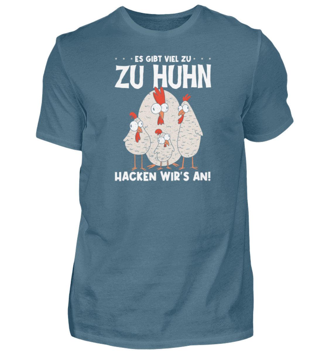 Es gibt viel zu Huhn · Herren T-Shirt-Herren Basic T-Shirt-Stone Blue-S-Agrarstarz