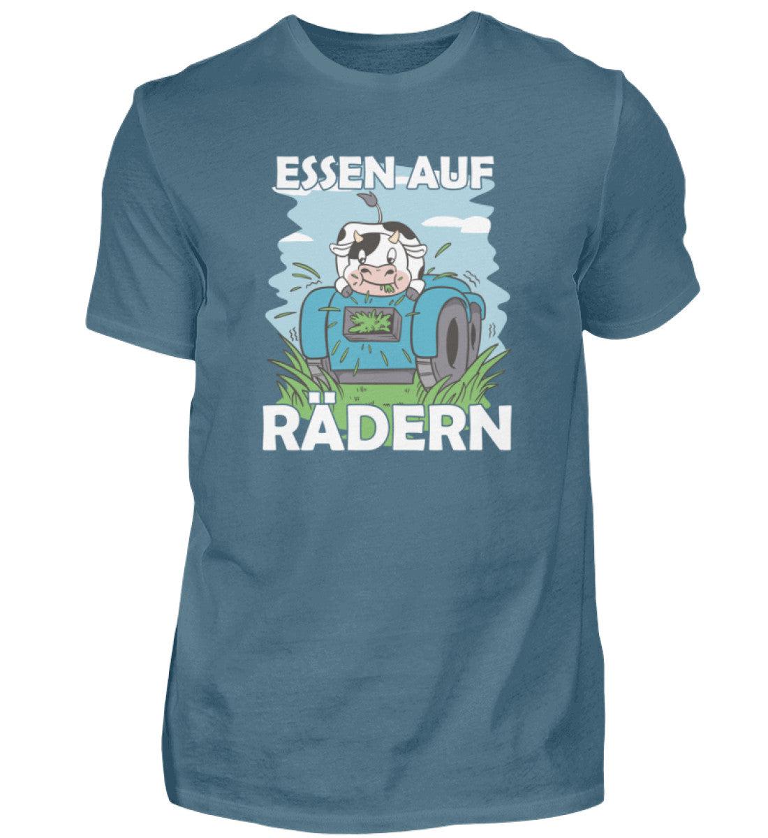 Essen auf Rädern Kuh · Herren T-Shirt-Herren Basic T-Shirt-Stone Blue-S-Agrarstarz
