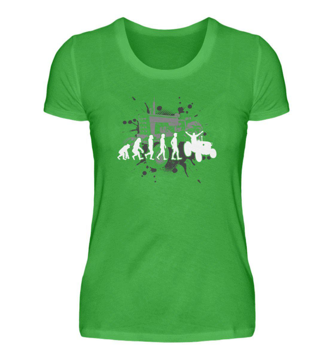 Evolution Traktor 2 · Damen T-Shirt-Damen Basic T-Shirt-Green Apple-S-Agrarstarz