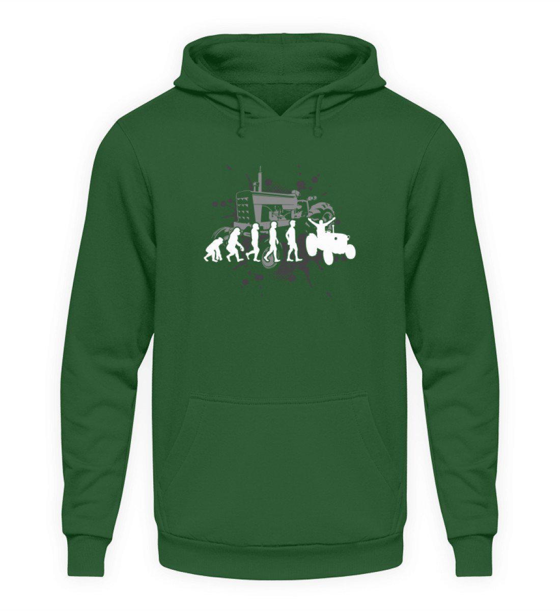 Evolution Traktor 2 · Unisex Kapuzenpullover Hoodie-Unisex Hoodie-Bottle Green-S-Agrarstarz