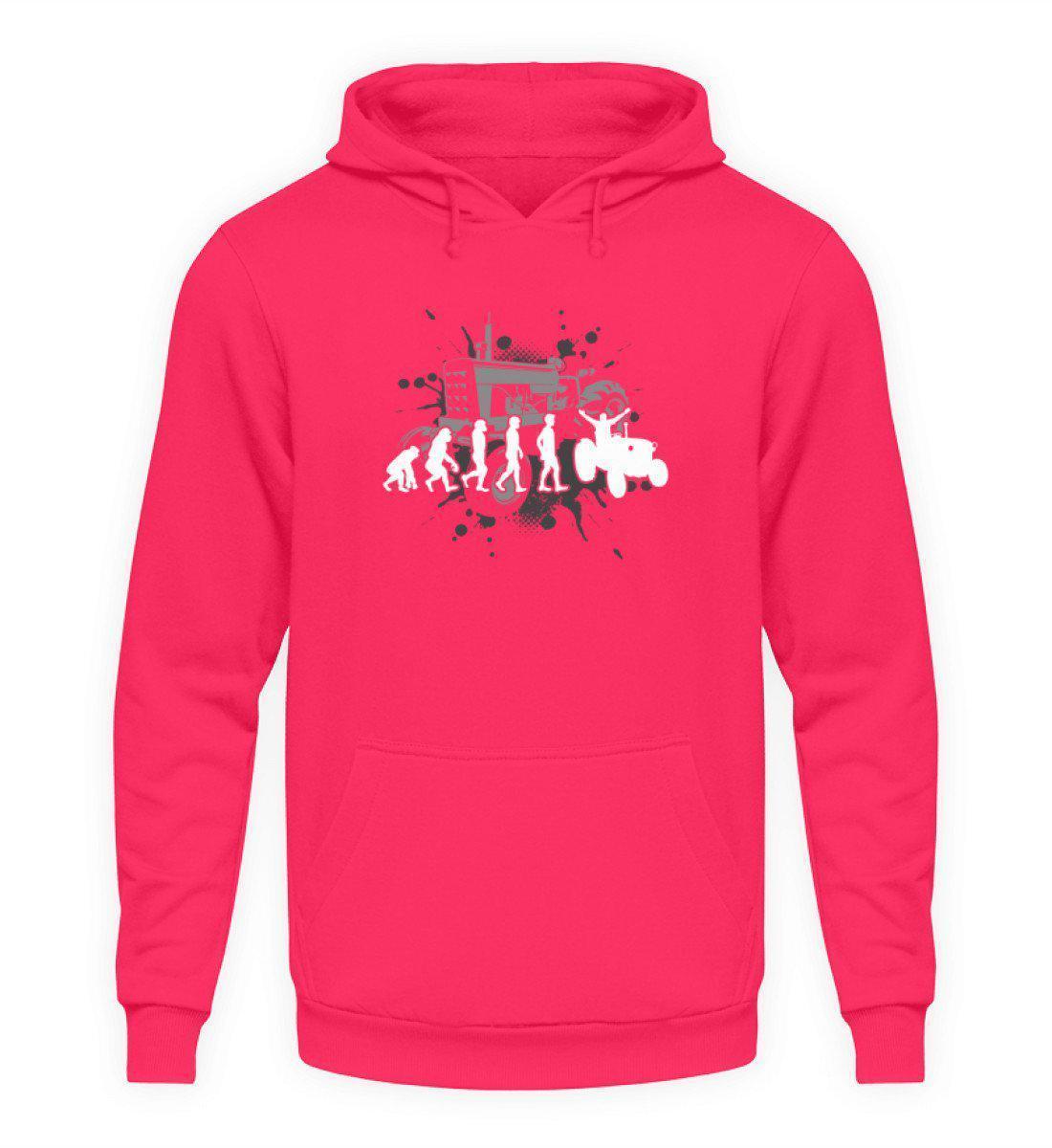 Evolution Traktor 2 · Unisex Kapuzenpullover Hoodie-Unisex Hoodie-Hot Pink-S-Agrarstarz