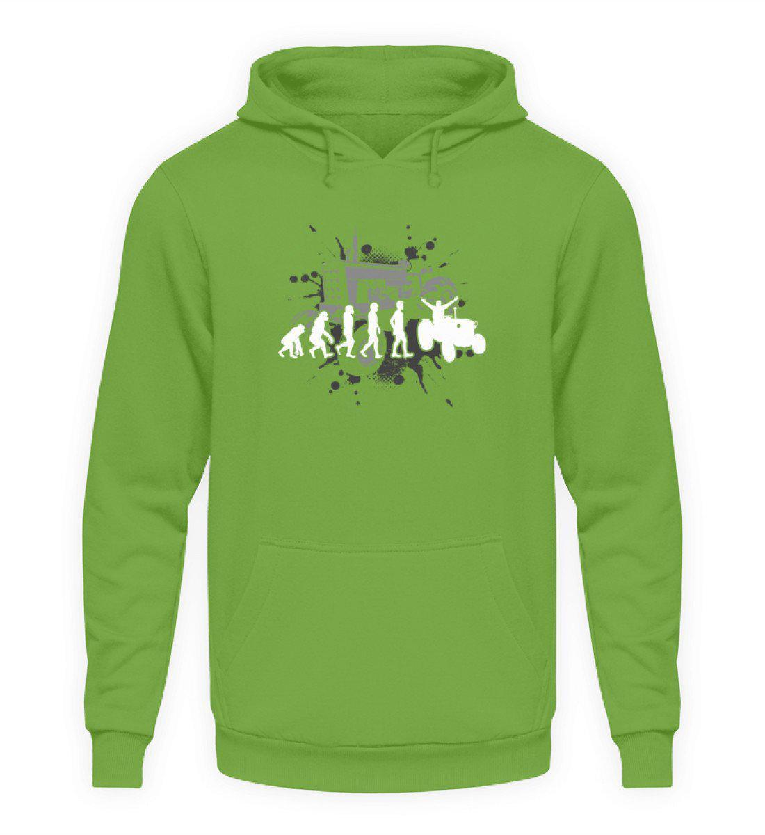 Evolution Traktor 2 · Unisex Kapuzenpullover Hoodie-Unisex Hoodie-LimeGreen-S-Agrarstarz
