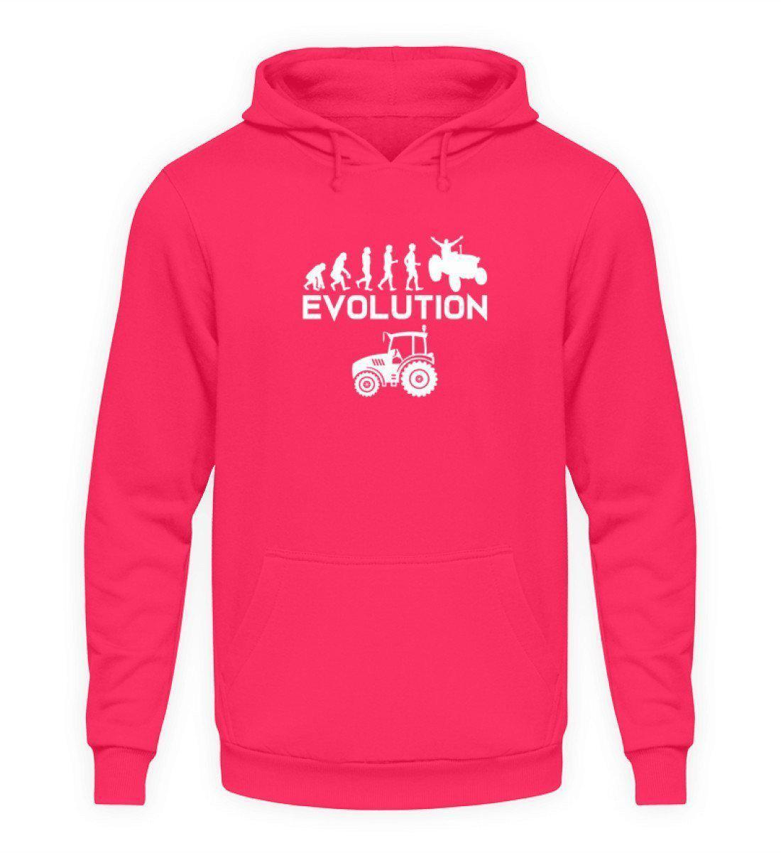 Evolution Traktor · Unisex Kapuzenpullover Hoodie-Unisex Hoodie-Hot Pink-L-Agrarstarz