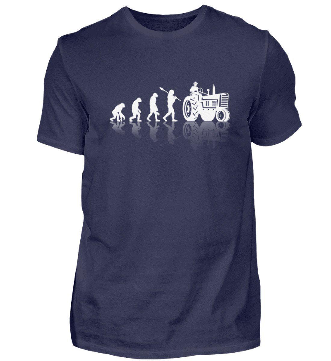 Evolution gespiegelt · Herren T-Shirt-Herren Basic T-Shirt-Navy-S-Agrarstarz