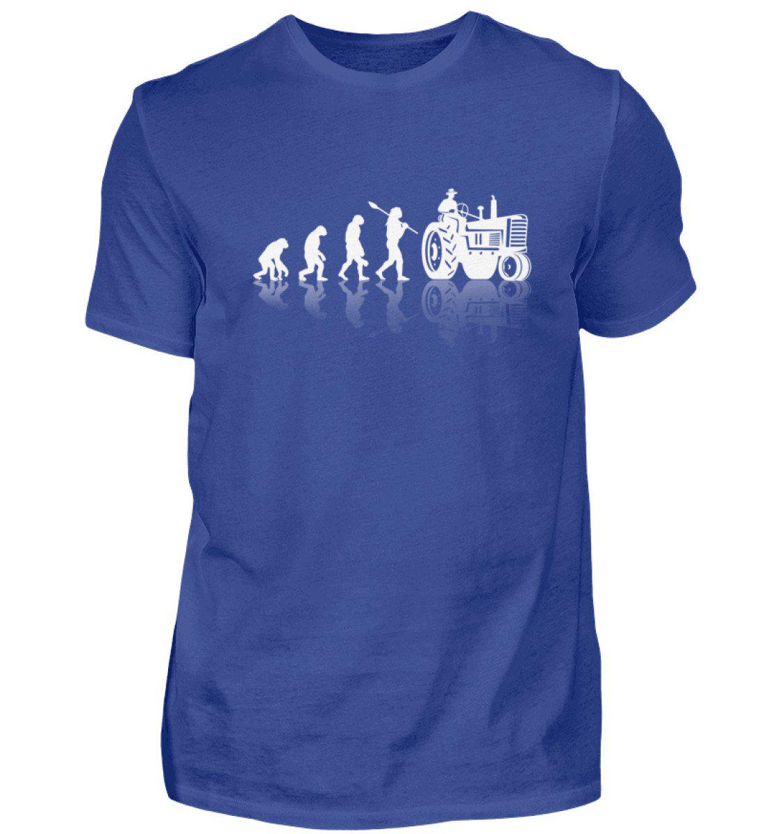 Evolution gespiegelt · Herren T-Shirt-Herren Basic T-Shirt-Royal Blue-S-Agrarstarz