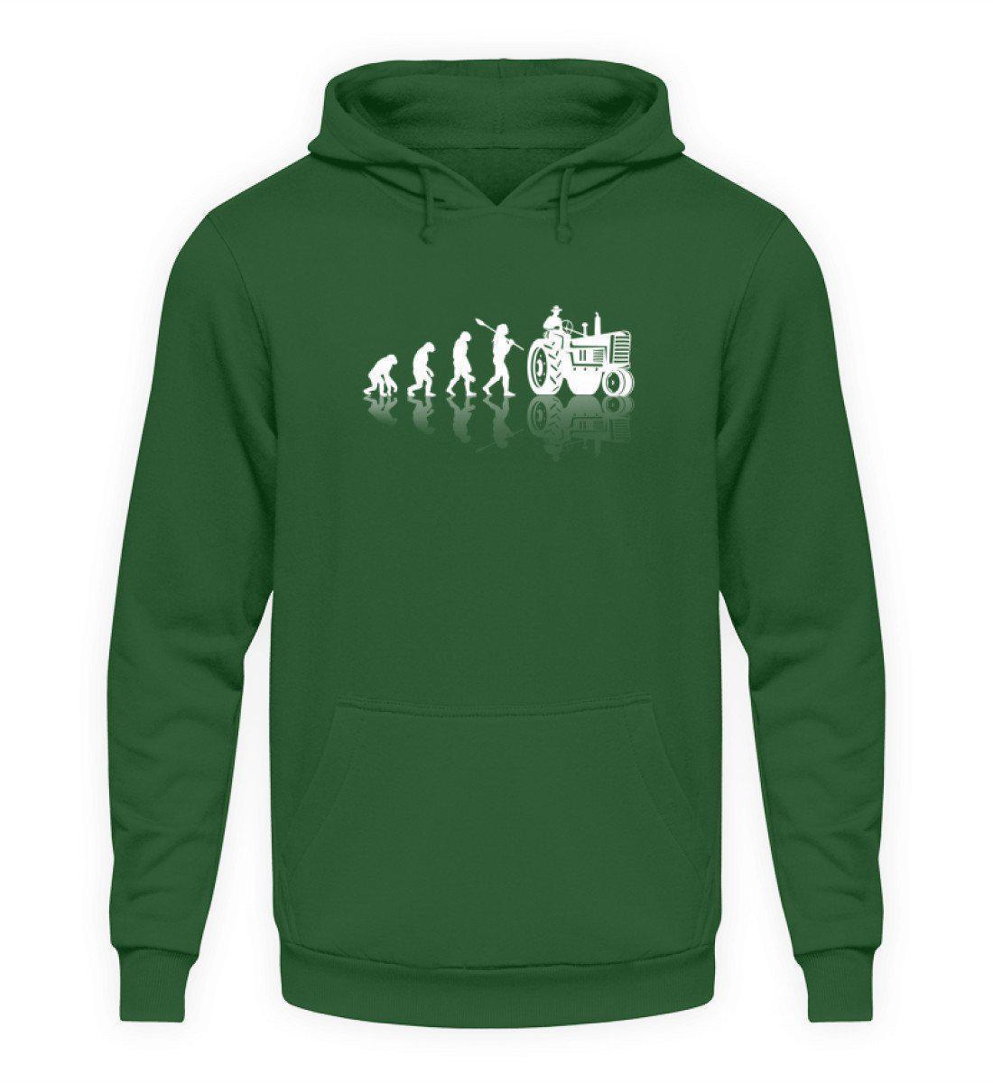 Evolution gespiegelt · Unisex Kapuzenpullover Hoodie-Unisex Hoodie-Bottle Green-L-Agrarstarz