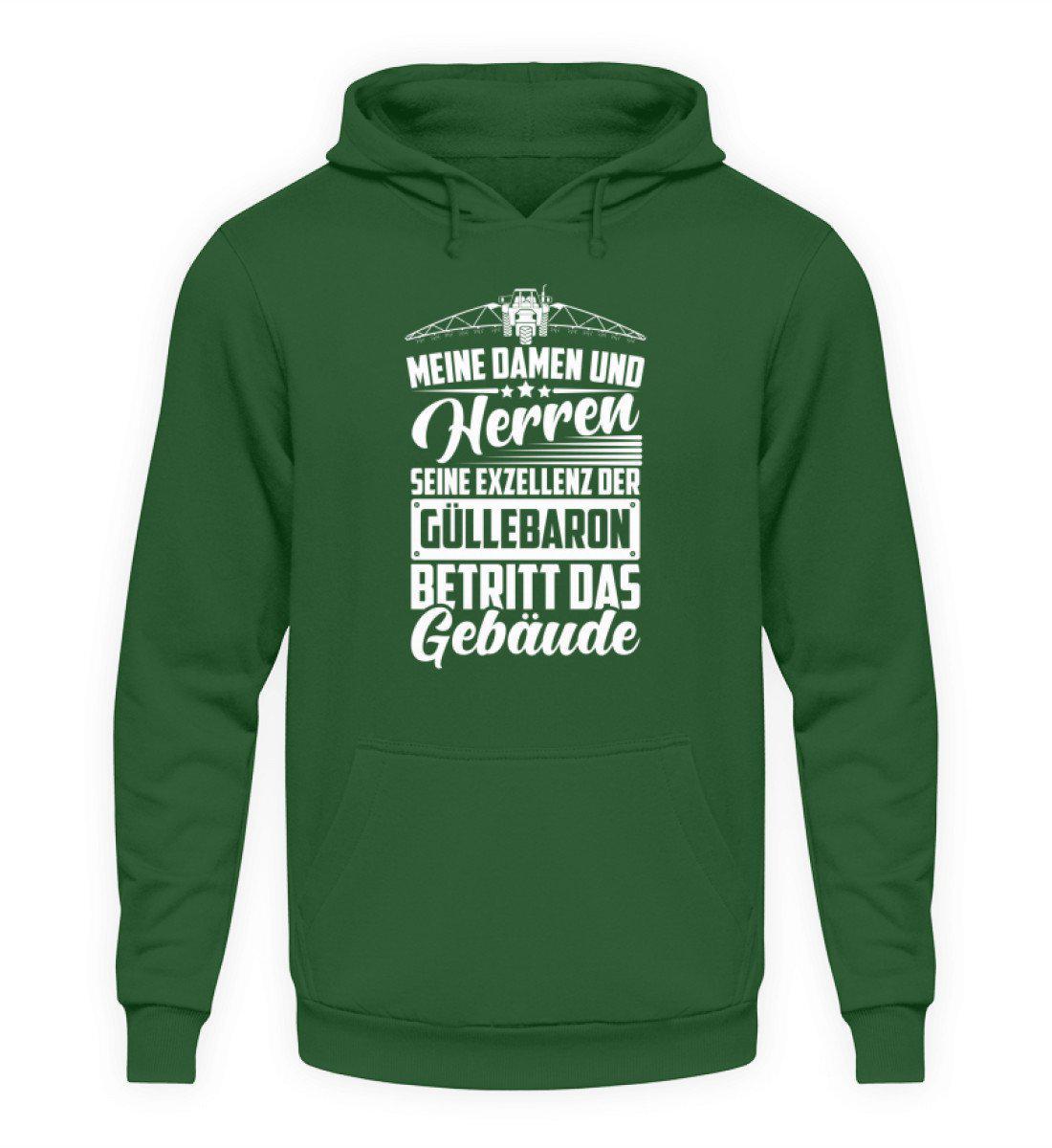 Exzellenz Güllebaron betritt Gebäude · Unisex Kapuzenpullover Hoodie-Unisex Hoodie-Bottle Green-S-Agrarstarz