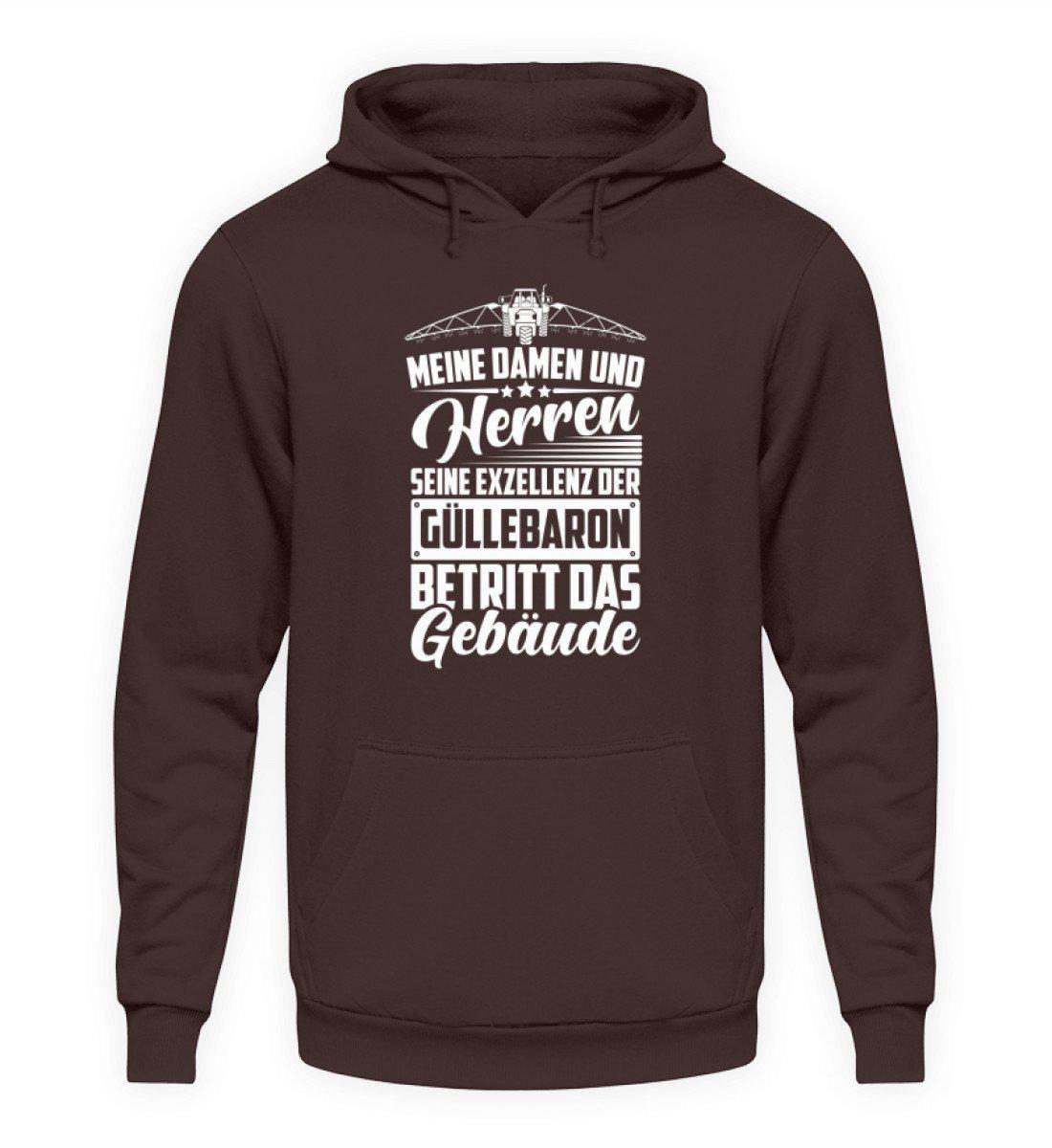 Exzellenz Güllebaron betritt Gebäude · Unisex Kapuzenpullover Hoodie-Unisex Hoodie-Hot Chocolate-S-Agrarstarz